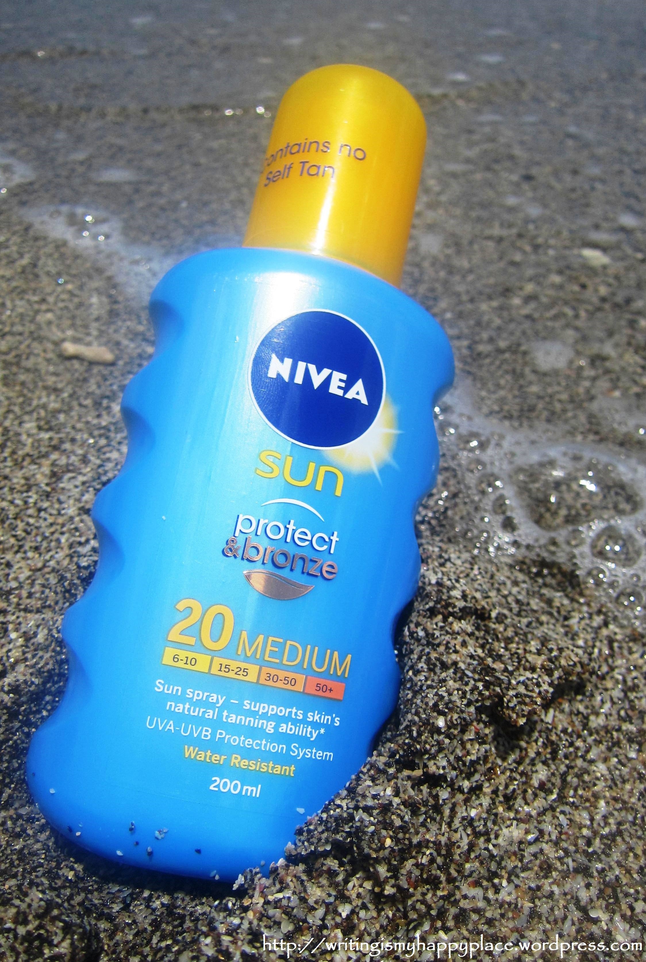 logica neef Keuze Nivea Sun Protect and Bronze Spray SPF 20 | Safe and Tanned Under the Sun |  writingismyhappyplace