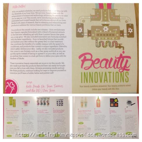 September 2014 BDJ Box Beauty Innovations